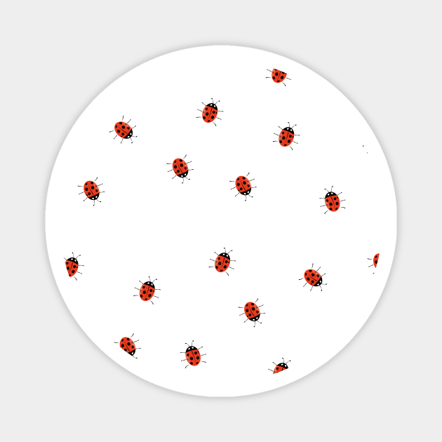 Ladybird Bug pattern cartoon Magnet by nickemporium1